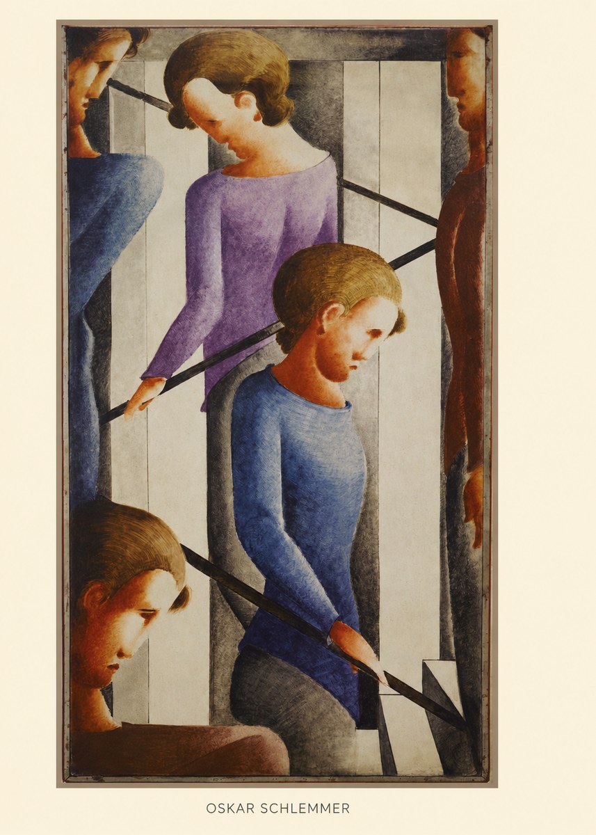 Oskar Schlemmer Staircase Figures II No6 - Plakat