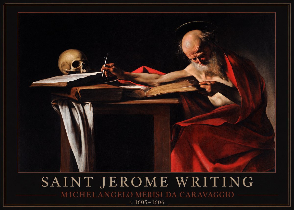 Michelangelo Merisi da Caravaggio Saint Jerome Writing IV No1 - Plakat