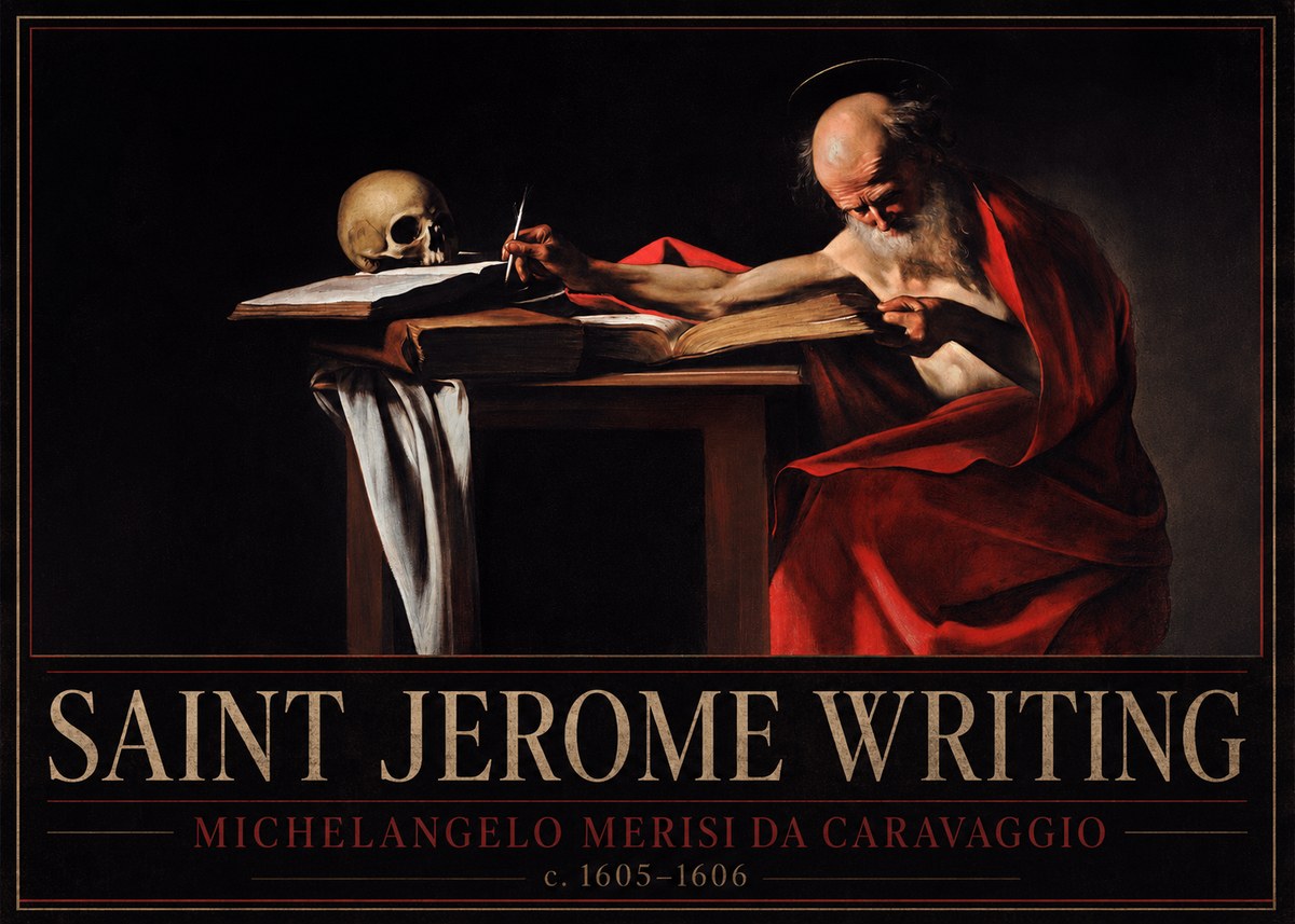 Michelangelo Merisi da Caravaggio Saint Jerome Writing IV No3 - Plakat
