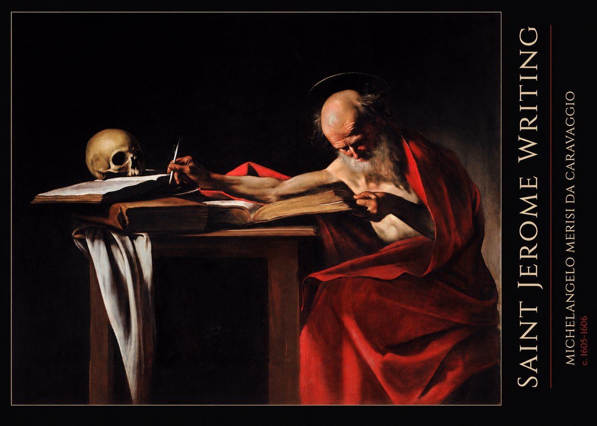Michelangelo Merisi da Caravaggio Saint Jerome Writing IV No5 - Plakat