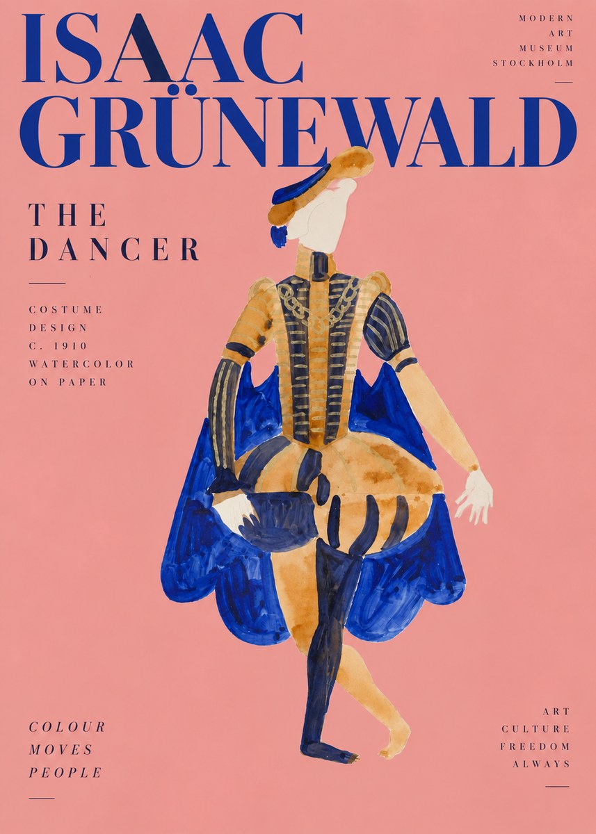 Isaac Grünewald Costume Design XV No4 - Plakat