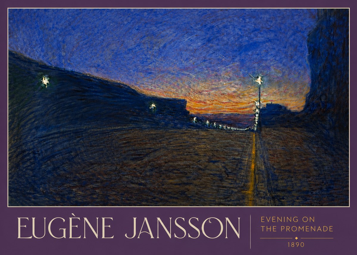 Eugène Jansson Evening on the Promenade No3 - Plakat
