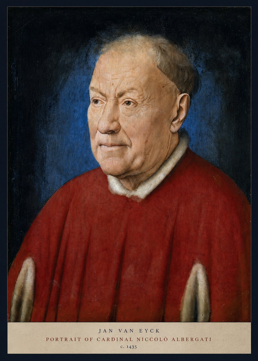 Jan van Eyck Portrait of Cardinal Niccolò Albergati No5 - Plakat