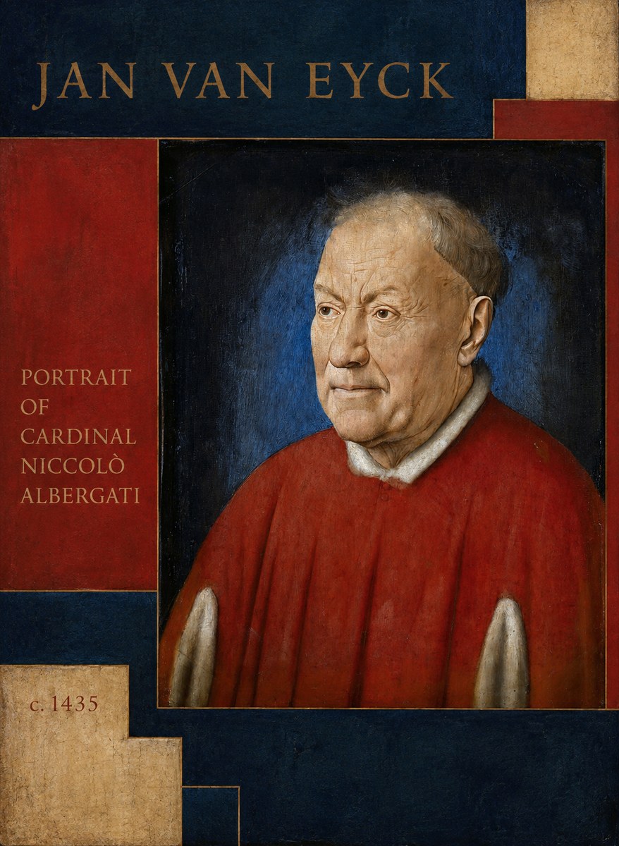 Jan van Eyck Portrait of Cardinal Niccolò Albergati No6 - Plakat