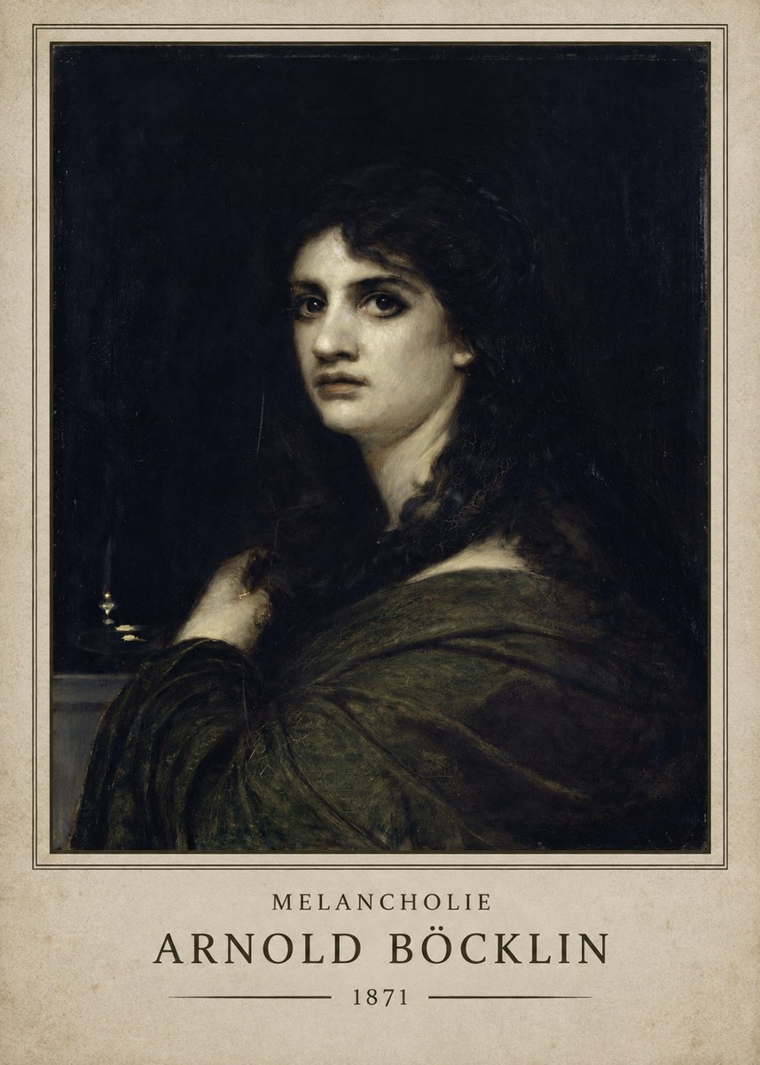 Arnold Böcklin Melancholie No1 - Plakat