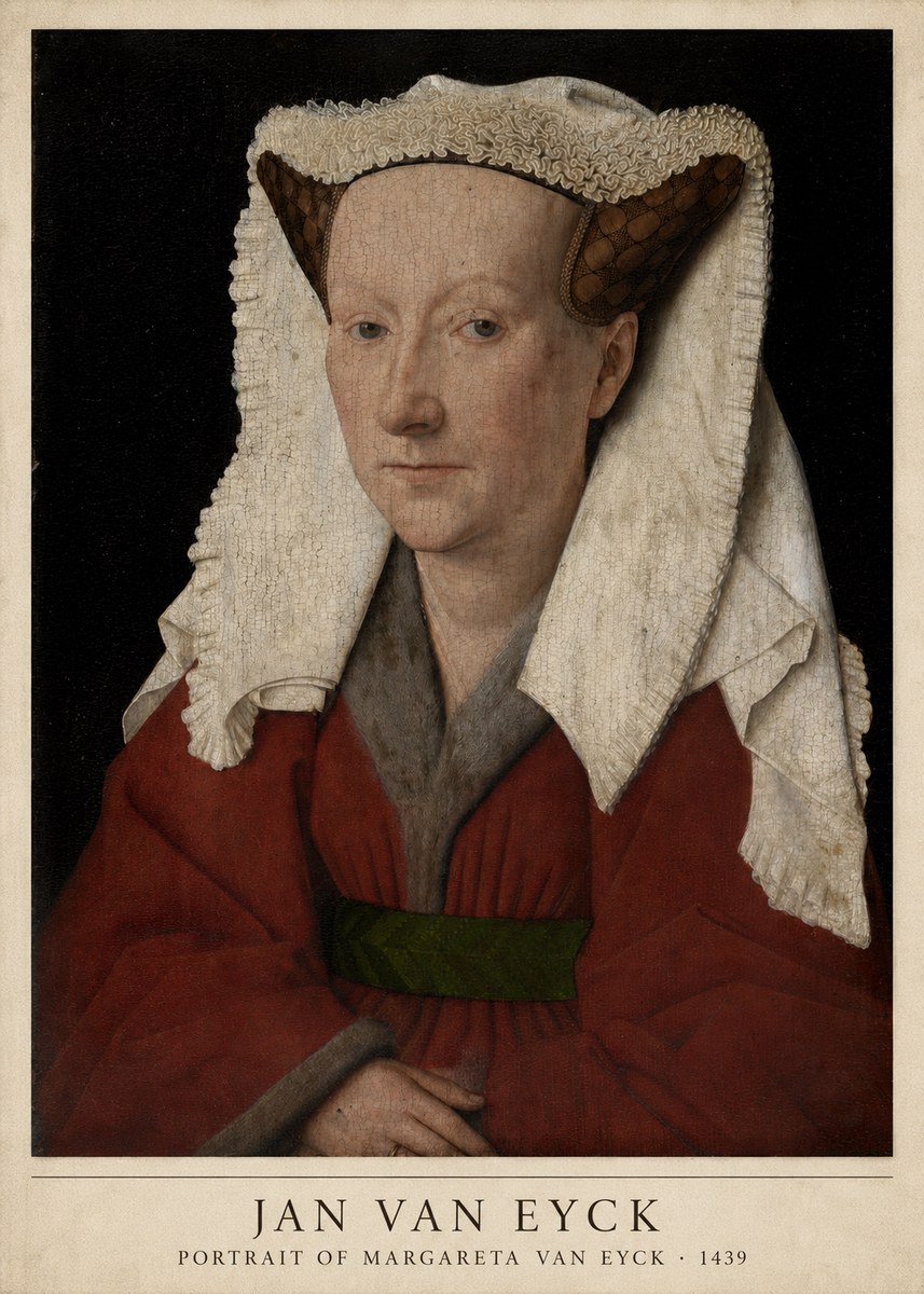 Jan van Eyck Portrait of Margareta Van Eyck No5 - Plakat