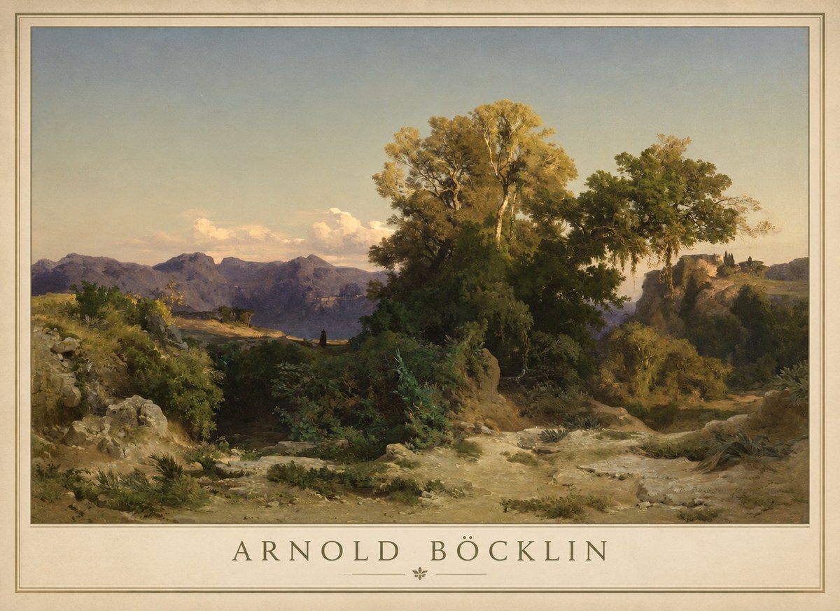 Arnold Böcklin Im Albanergebirge No4 - Plakat