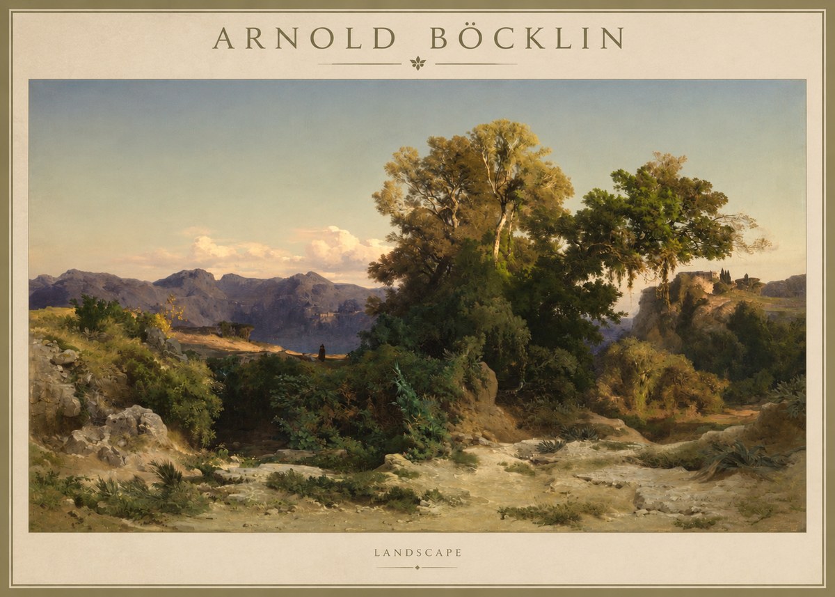 Arnold Böcklin Im Albanergebirge No5 - Plakat