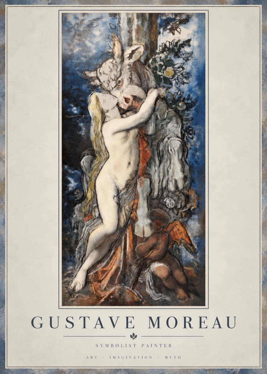 Gustave Moreau Europe and the Bull No4 - Plakat
