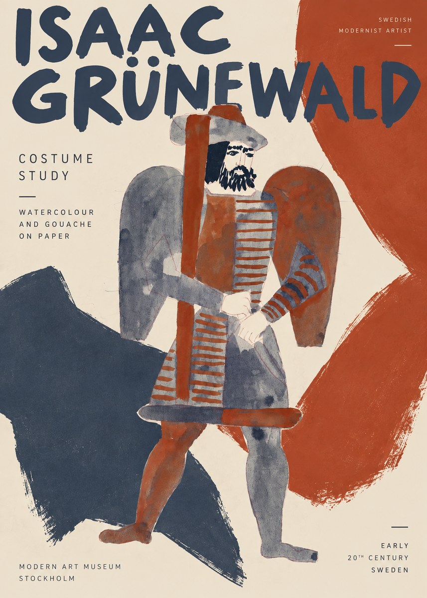 Isaac Grünewald Costume Study VII No3 - Plakat