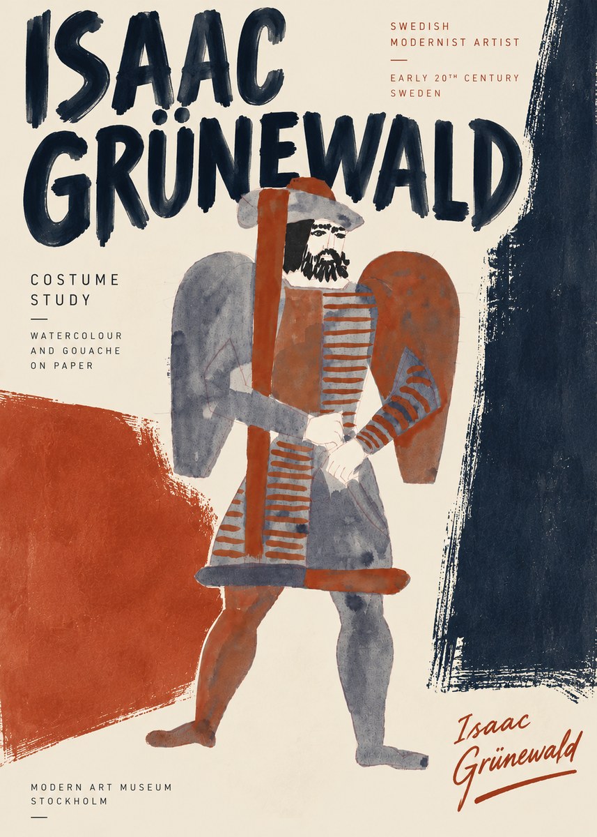 Isaac Grünewald Costume Study VII No5 - Plakat
