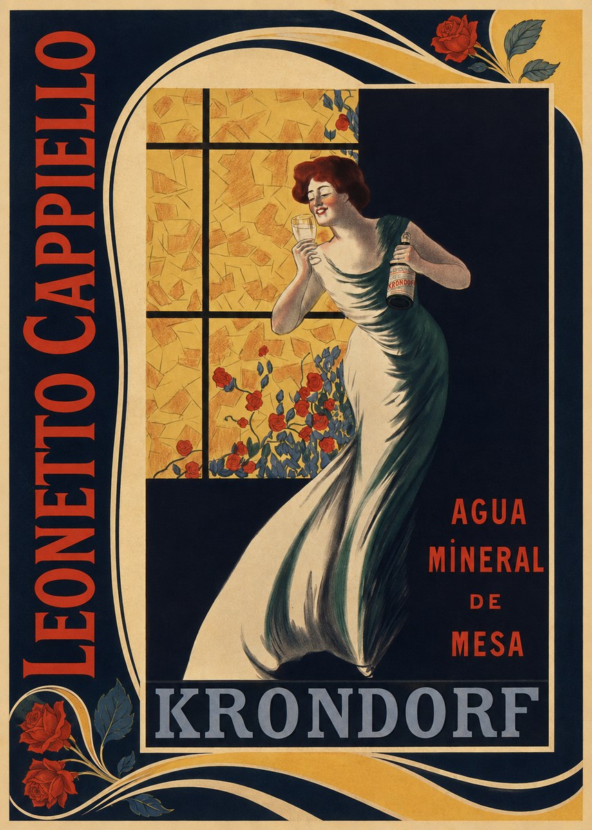 Leonetto Cappiello Agua Mineral De Mesa Krondorf No2 - Plakat