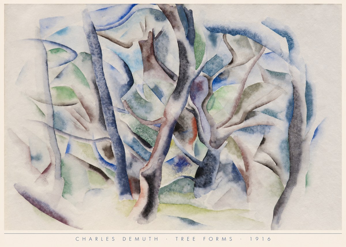 Charles Demuth Tree Forms No6 - Plakat
