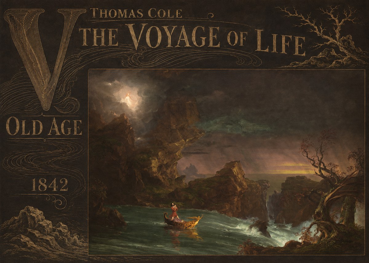 Thomas Cole The Voyage of Life: Old Age V No6 - Plakat