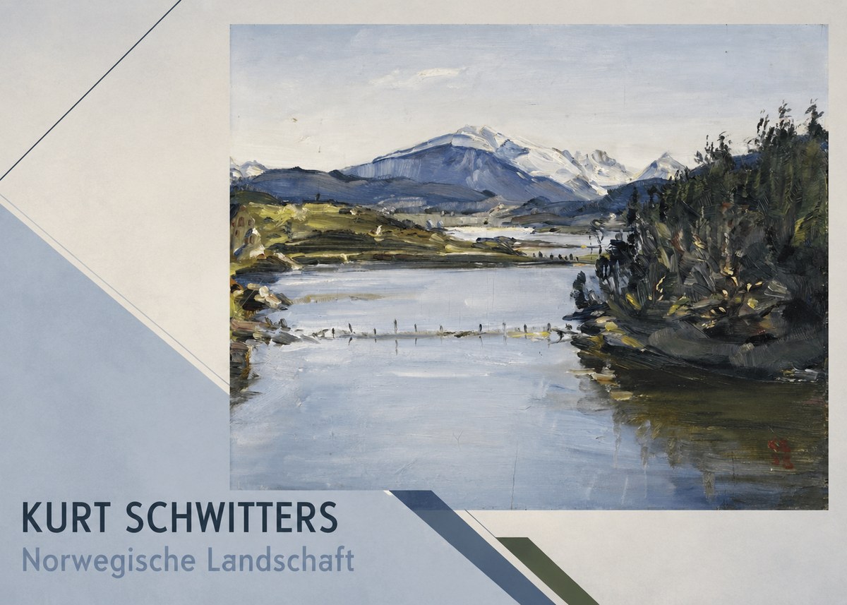 Kurt Schwitters Norwegische Landschaft No3 - Plakat