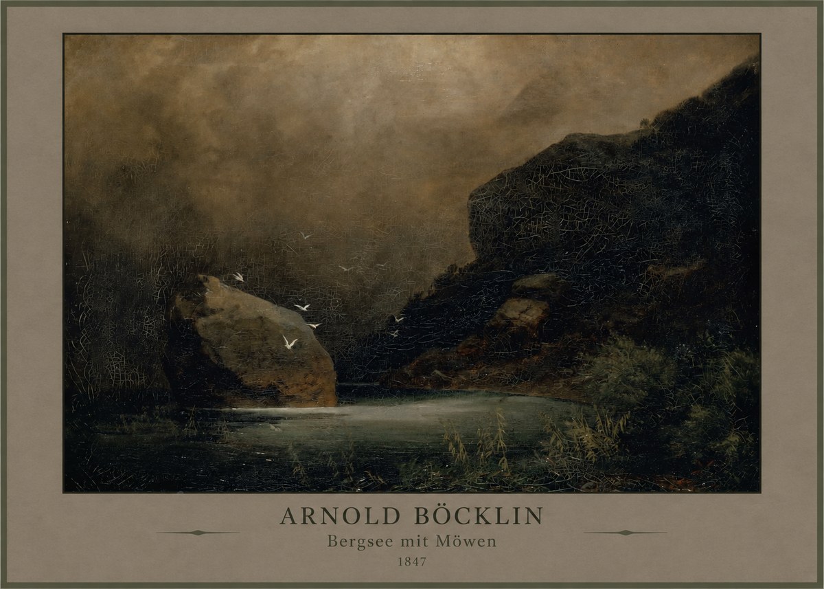 Arnold Böcklin Bergsee Mit Möwen No3 - Plakat