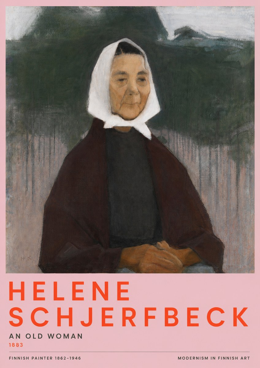 Helene Schjerfbeck An Old Woman No4 - Plakat