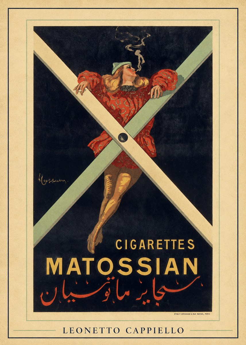 Leonetto Cappiello Cigarettes Matossian No6 - Plakat
