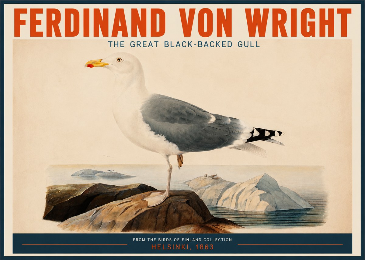 Ferdinand von Wright The Great Black-backed Gull No2 - Plakat