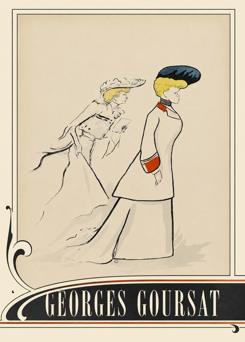 Georges Goursat Elegant Promenade No3 - Plakat