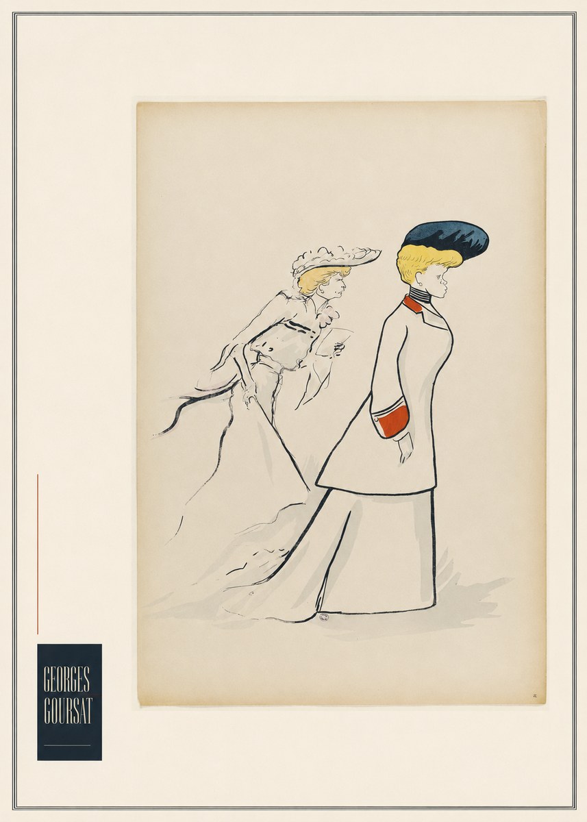 Georges Goursat Elegant Promenade No5 - Plakat