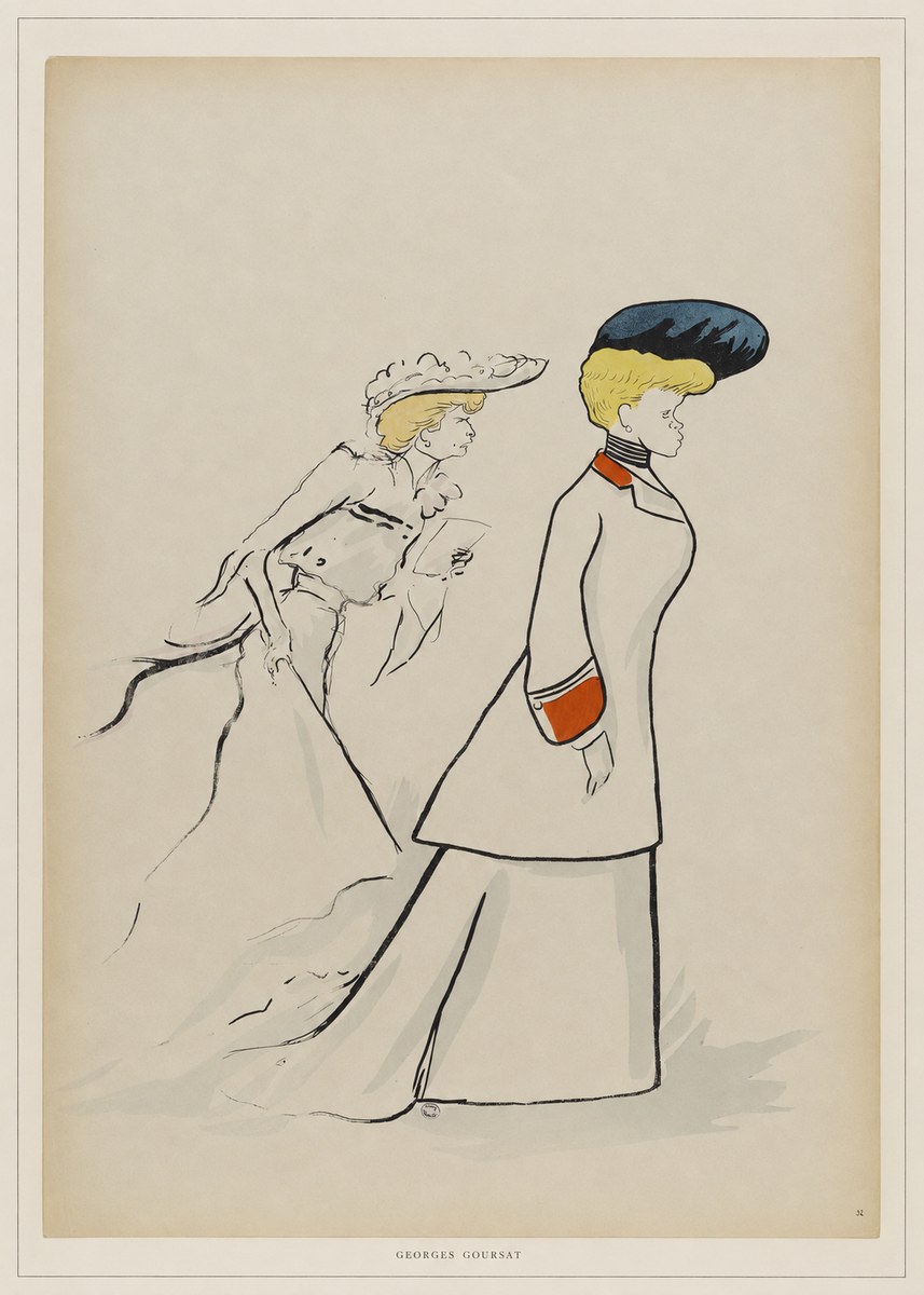 Georges Goursat Elegant Promenade No6 - Plakat
