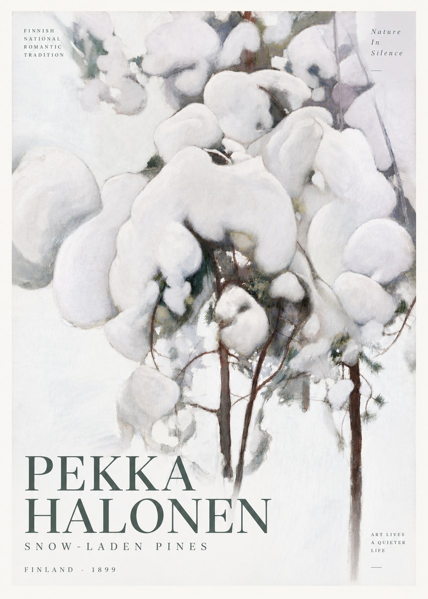 Pekka Halonen Snow-laden Pines No4 - Plakat