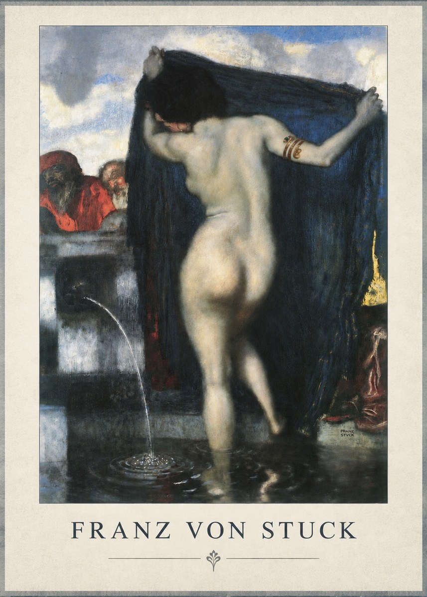 Franz von Stuck Susanna and the Elders No4 - Plakat