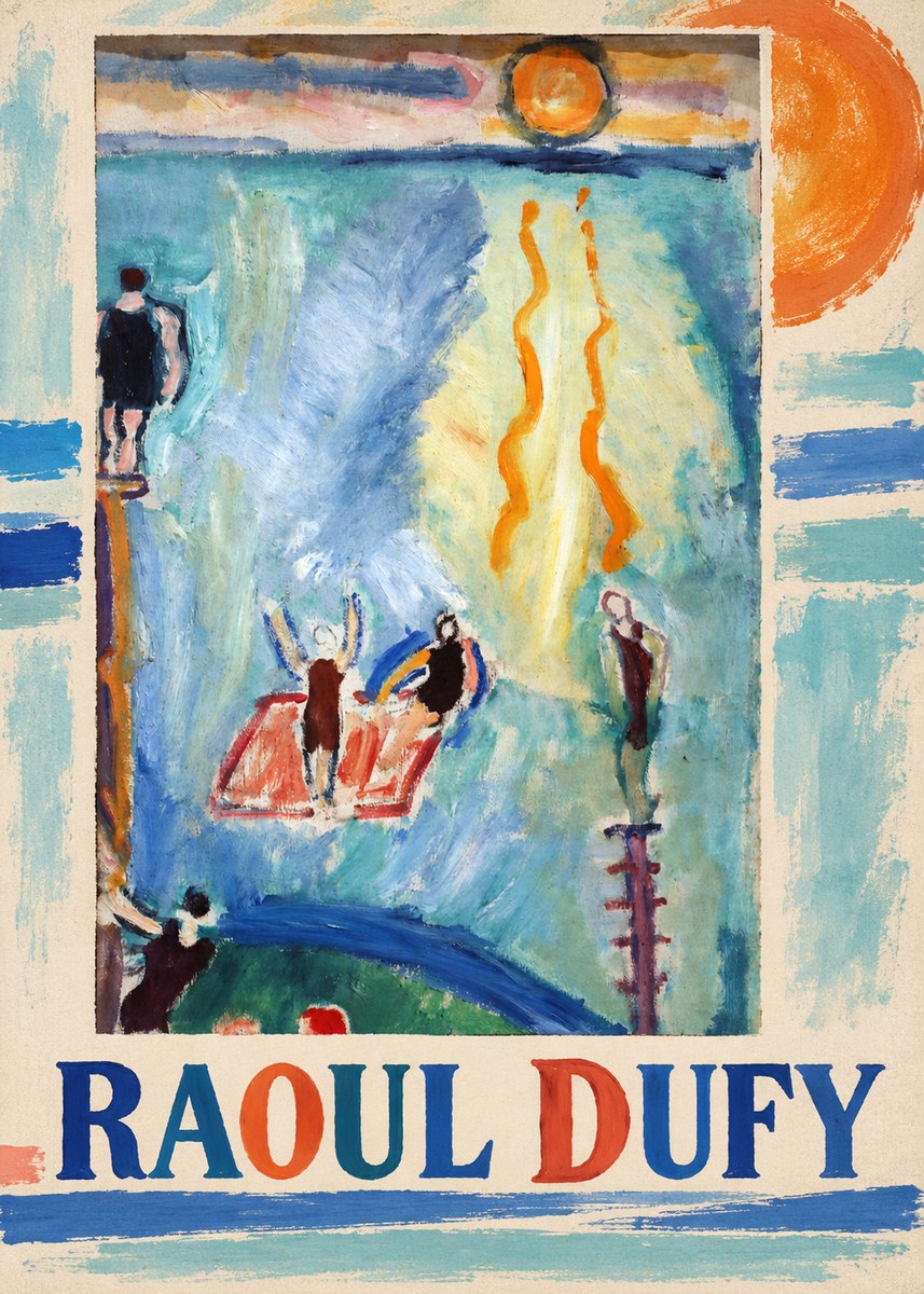 Raoul Dufy The Swimmers No6 - Plakat