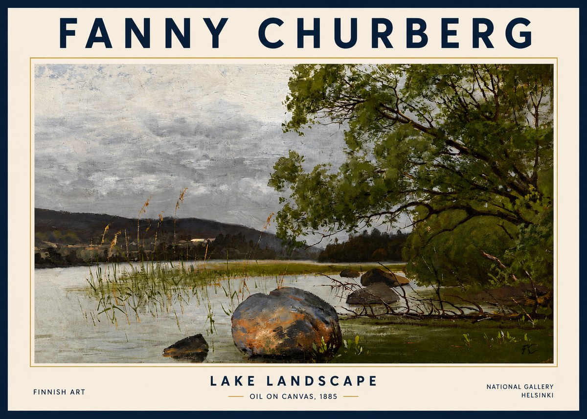 Fanny Churberg Lake Landscape No3 - Plakat