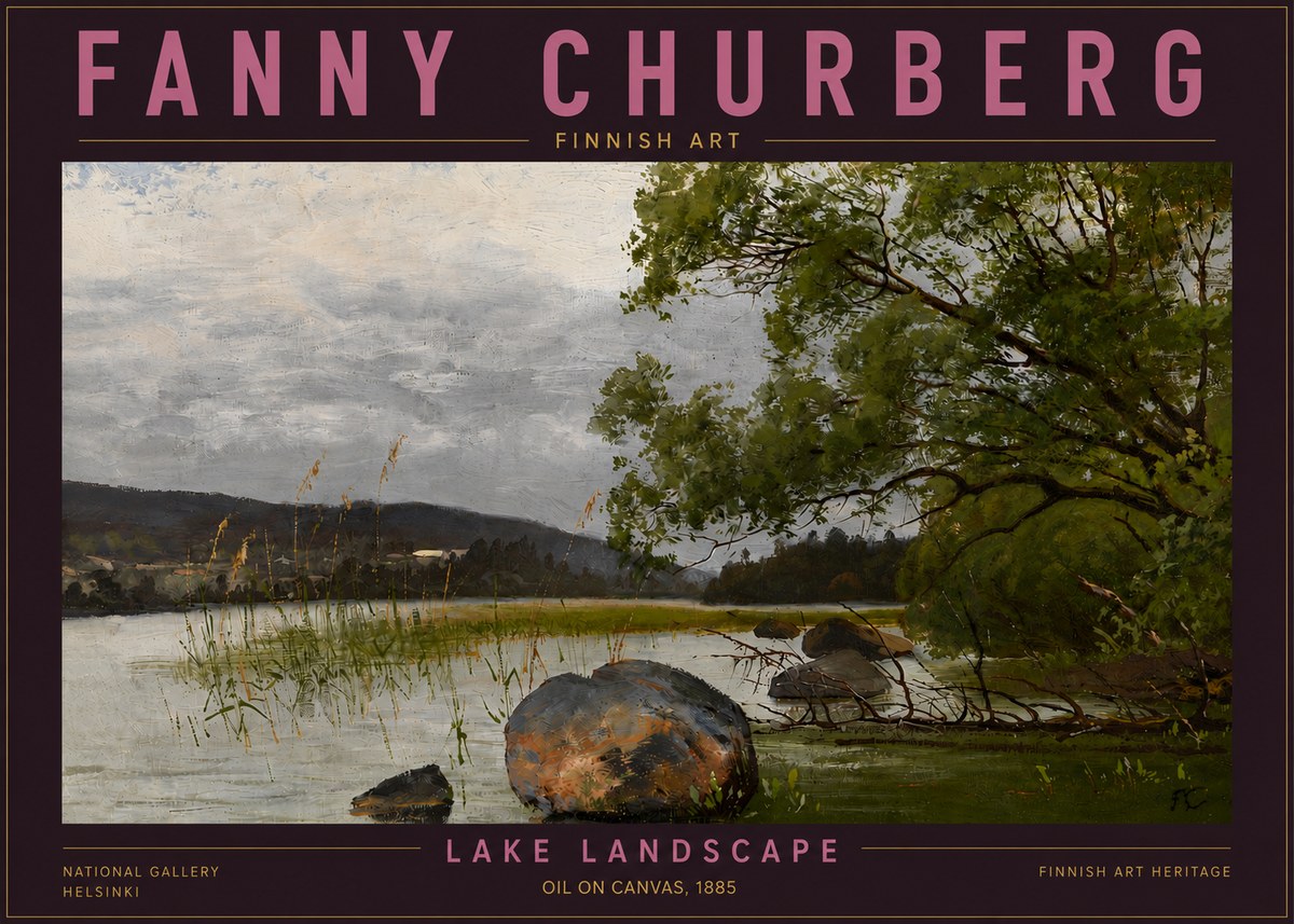 Fanny Churberg Lake Landscape No5 - Plakat
