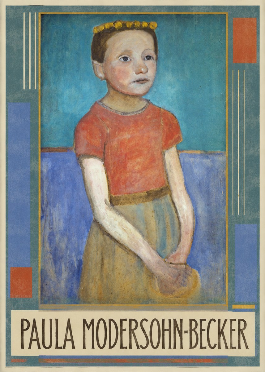 Paula Modersohn-Becker Girl with Crown No1 - Plakat