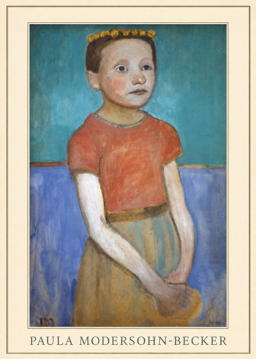 Paula Modersohn-Becker Girl with Crown No4 - Plakat