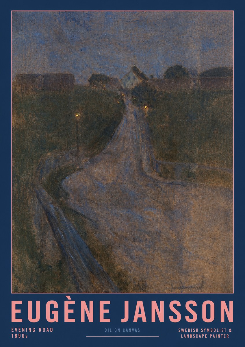 Eugène Jansson Evening Road No2 - Plakat