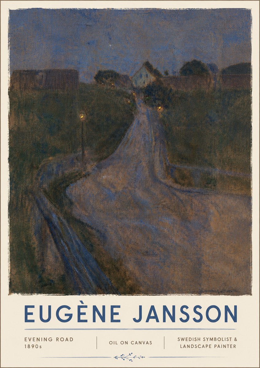 Eugène Jansson Evening Road No6 - Plakat