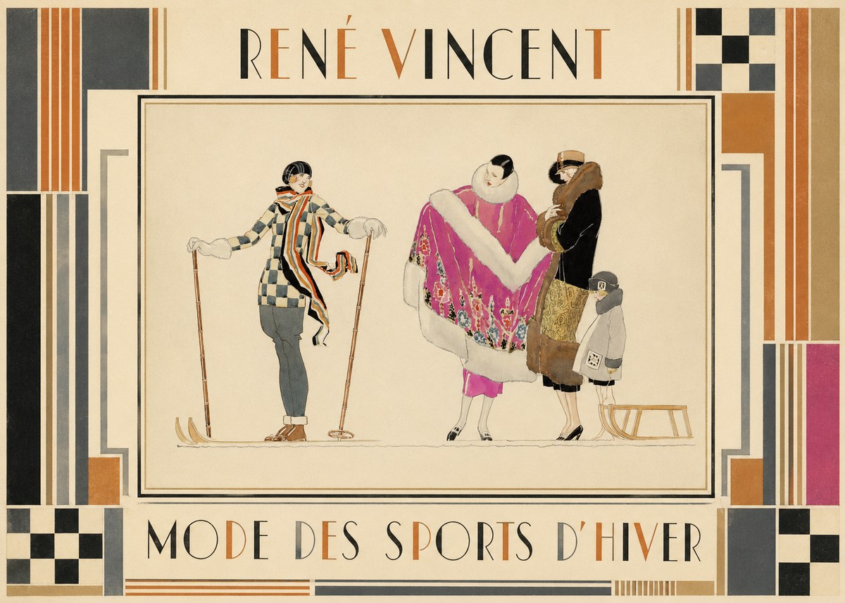 René Vincent Mode Des Sports D'hiver No4 - Plakat
