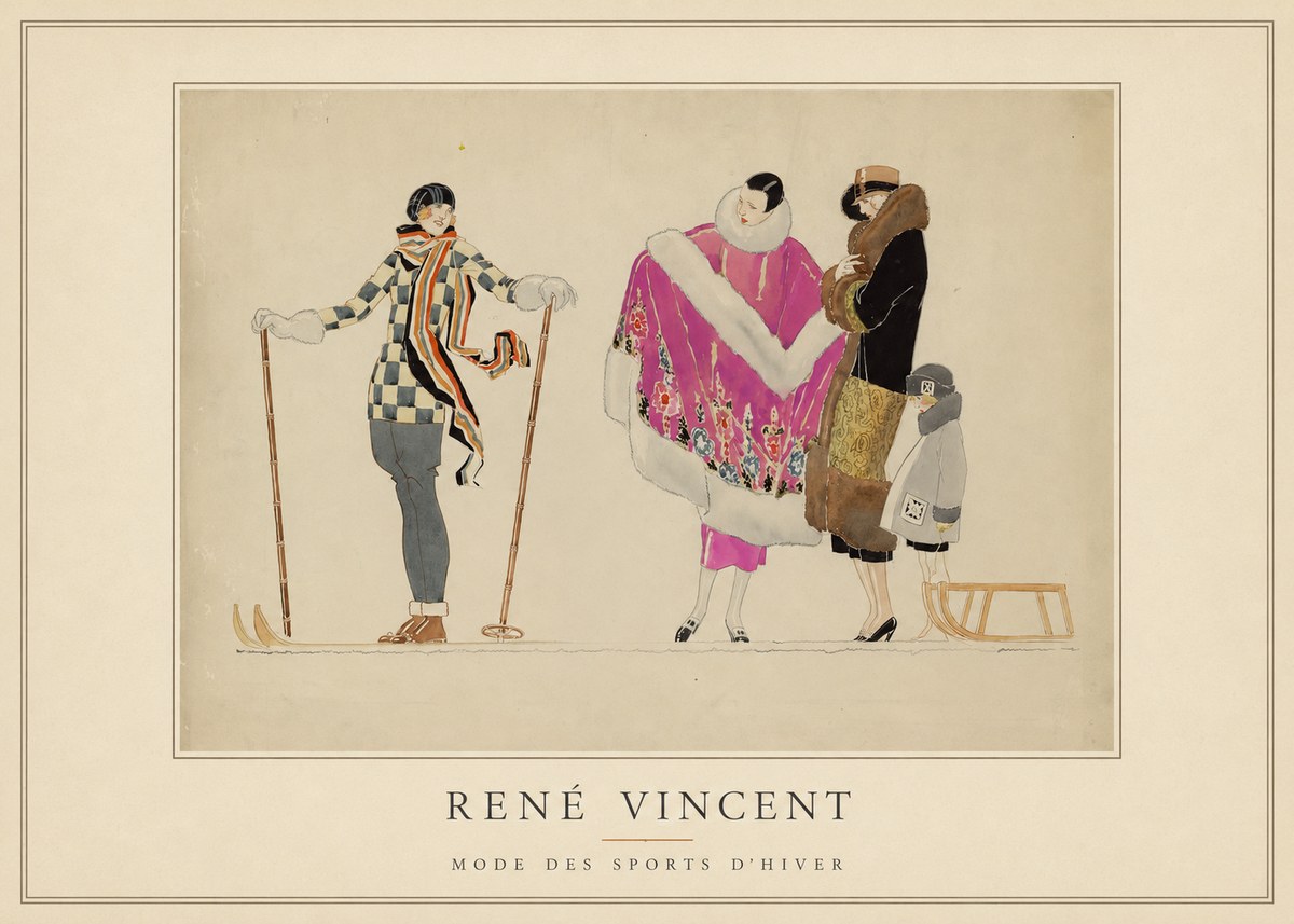 René Vincent Mode Des Sports D'hiver No5 - Plakat