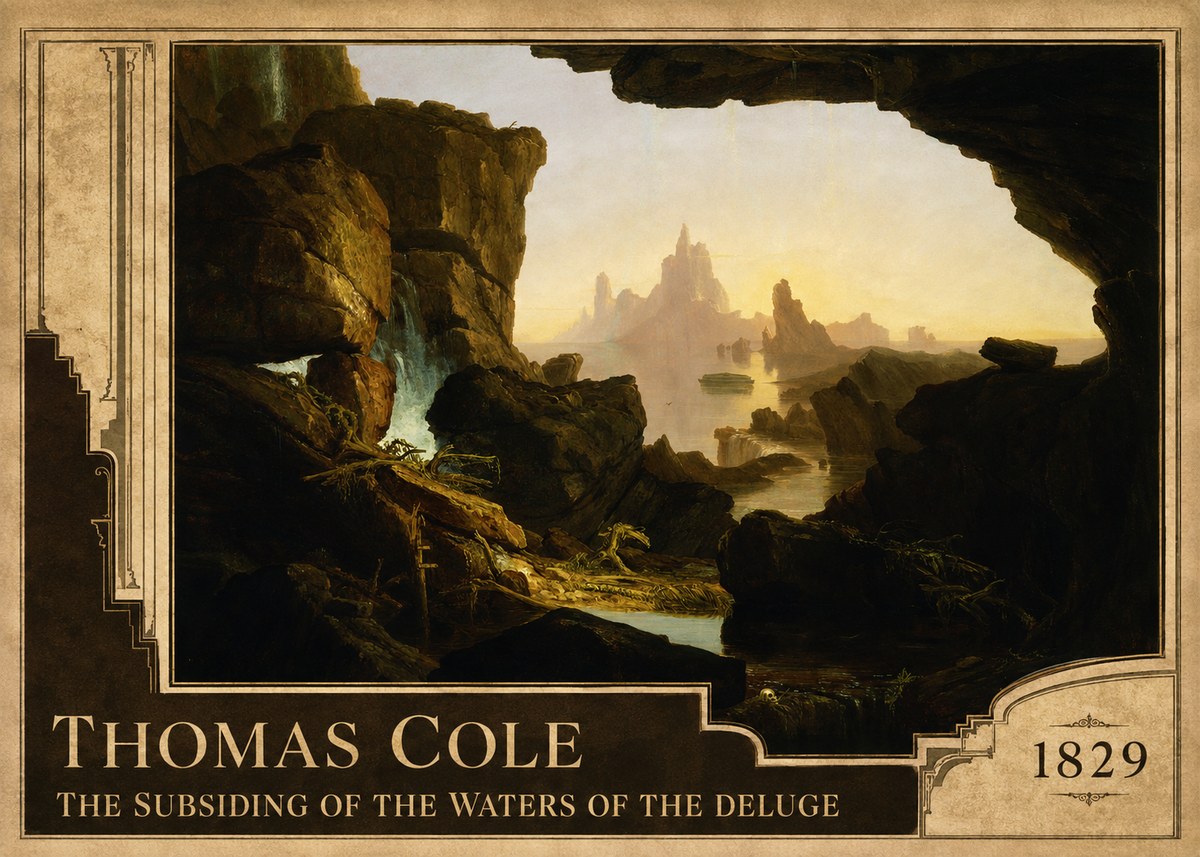 Thomas Cole The Subsiding of the Waters of the Deluge II No2 - Plakat