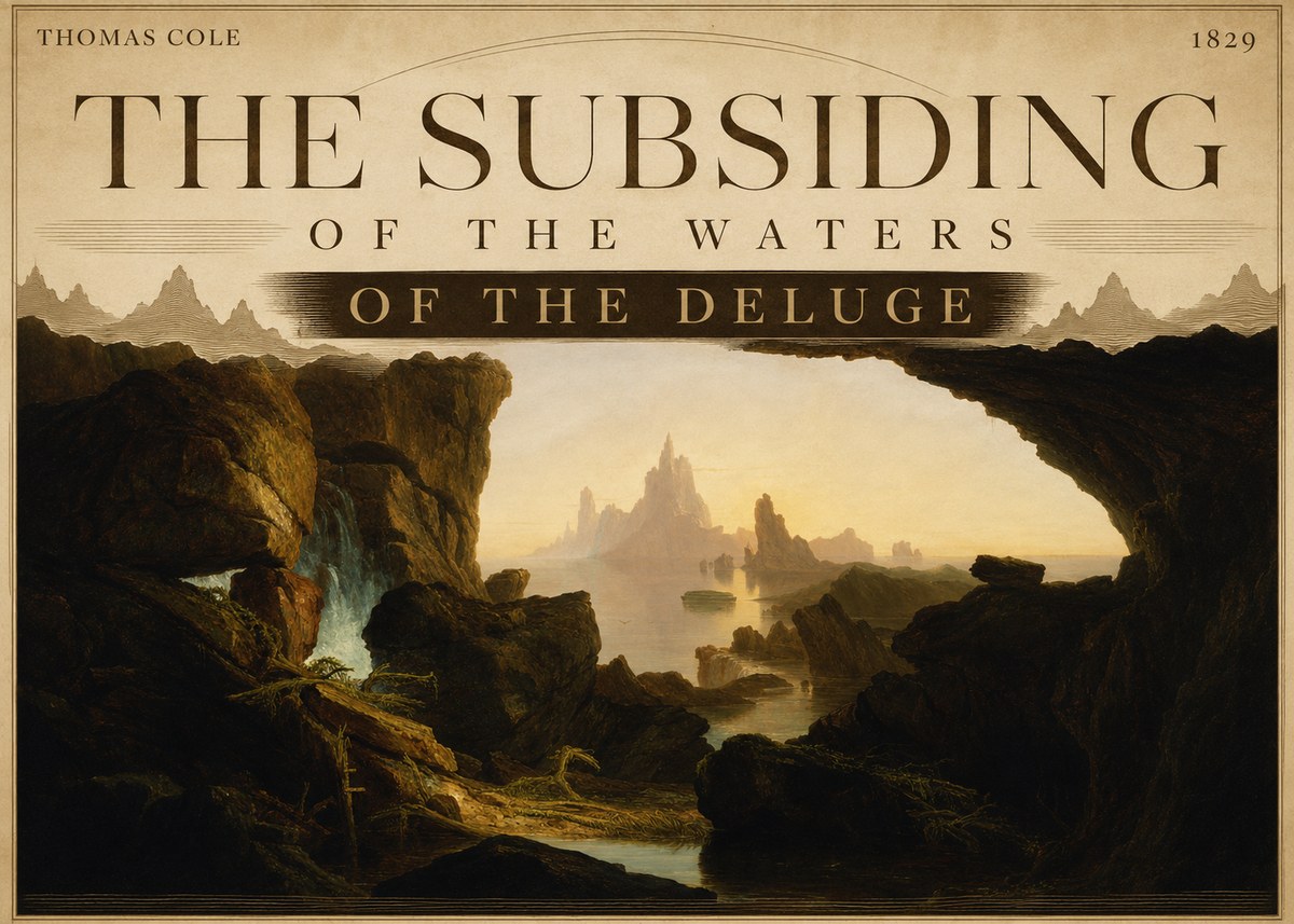Thomas Cole The Subsiding of the Waters of the Deluge II No6 - Plakat