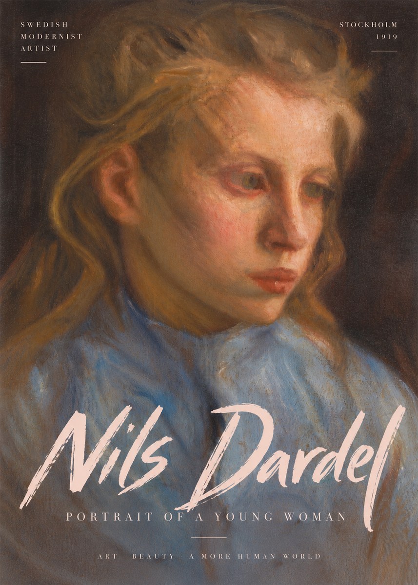 Nils Dardel Portrait of a Young Woman No5 - Plakat