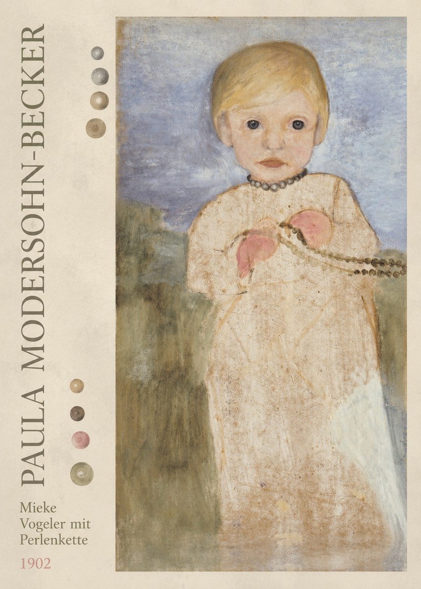 Paula Modersohn-Becker Mieke Vogeler Mit Perlenkette No3 - Plakat