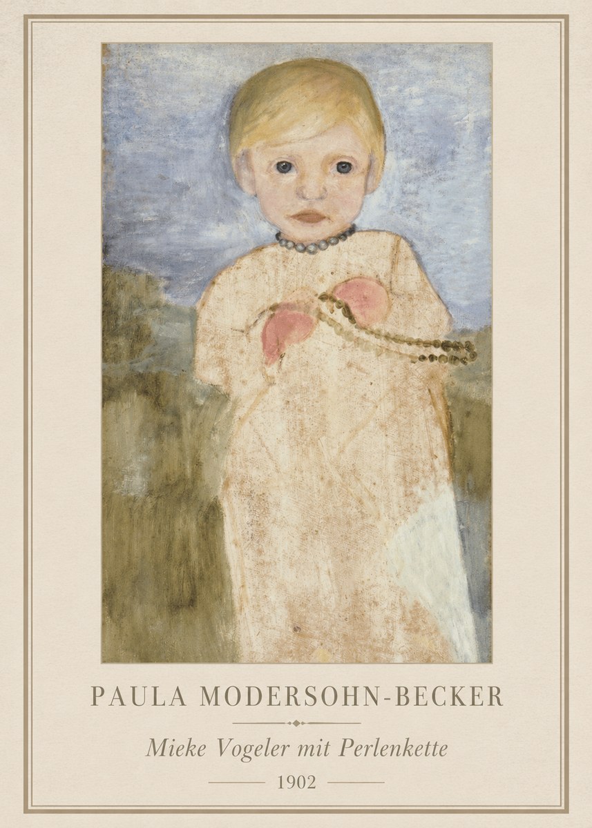 Paula Modersohn-Becker Mieke Vogeler Mit Perlenkette No5 - Plakat