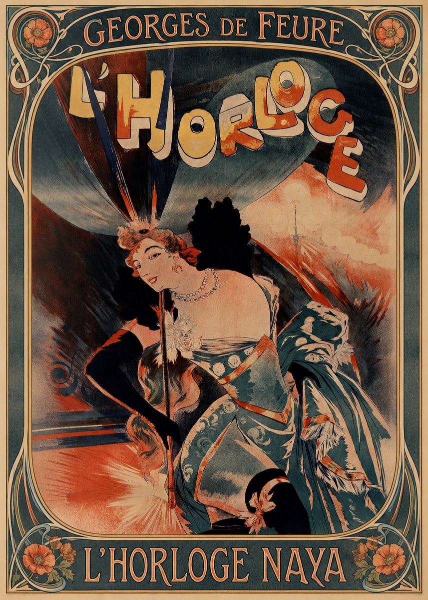 Georges de Feure L'horloge Naya No1 - Plakat