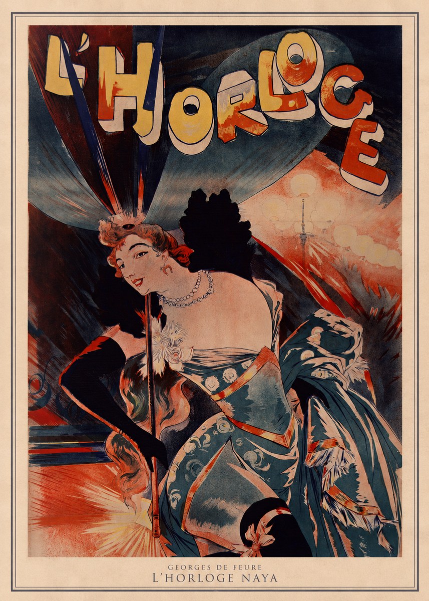 Georges de Feure L'horloge Naya No3 - Plakat