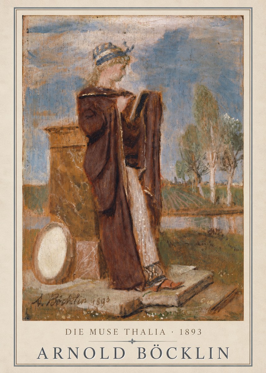 Arnold Böcklin Die Muse Thalia II No1 - Plakat