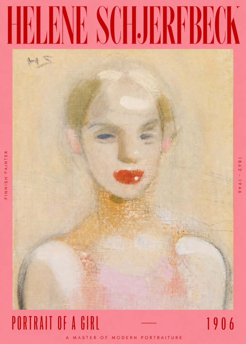 Helene Schjerfbeck Portrait of a Girl No2 - Plakat