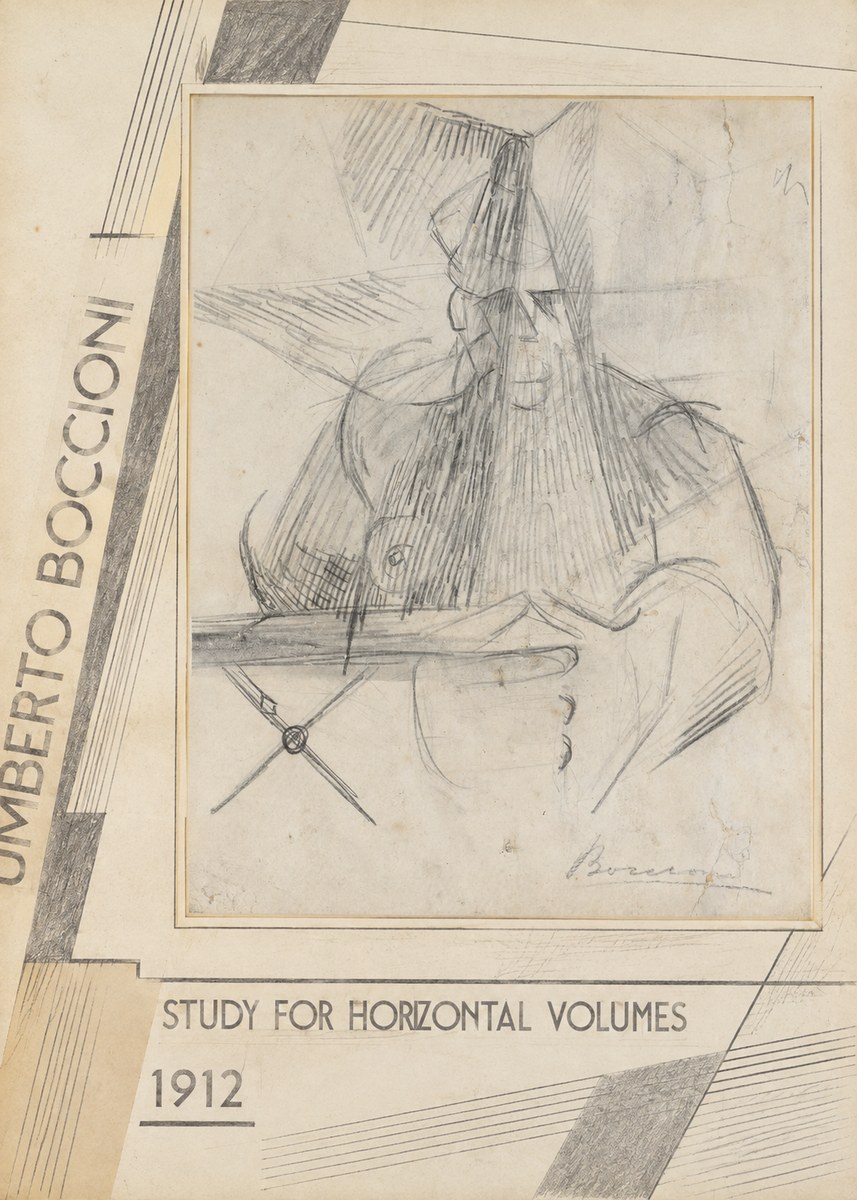 Umberto Boccioni Study for Horizontal Volumes No2 - Plakat
