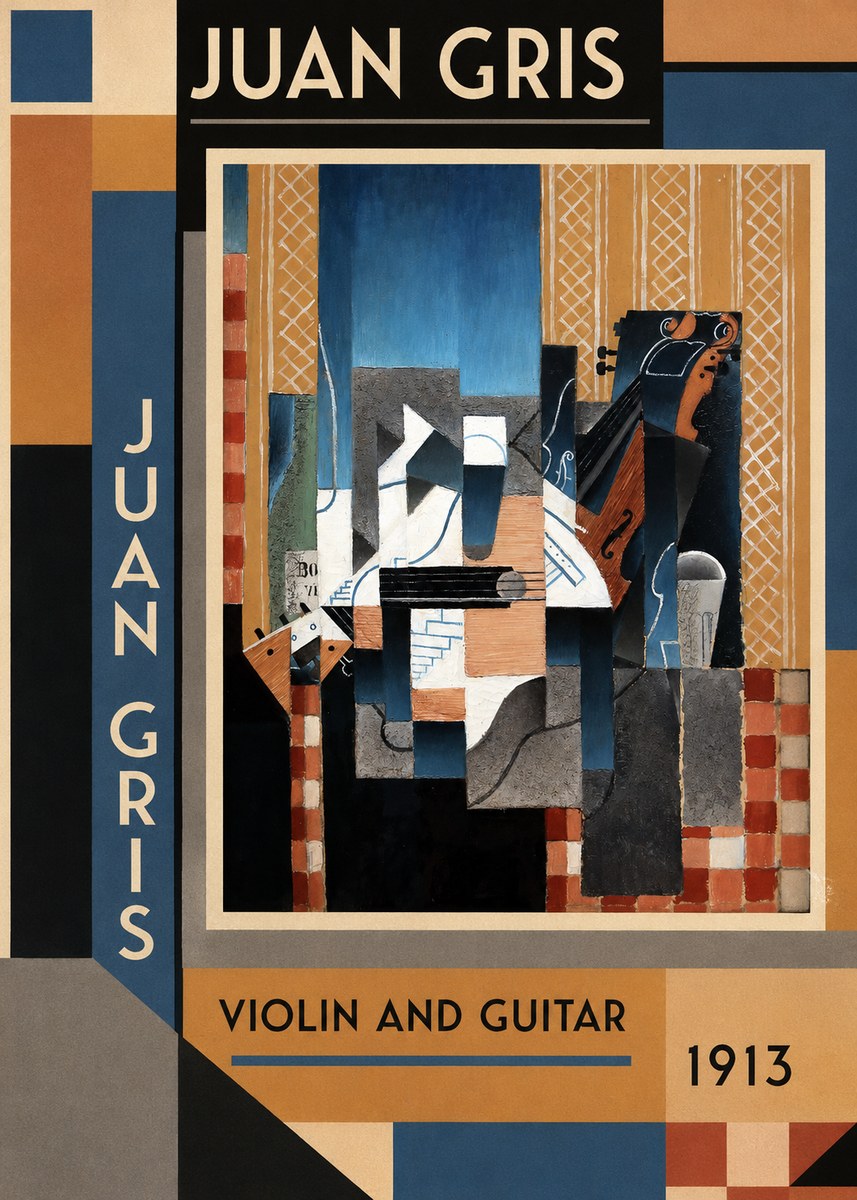 Juan Gris Violin and Guitar II No2 - Plakat
