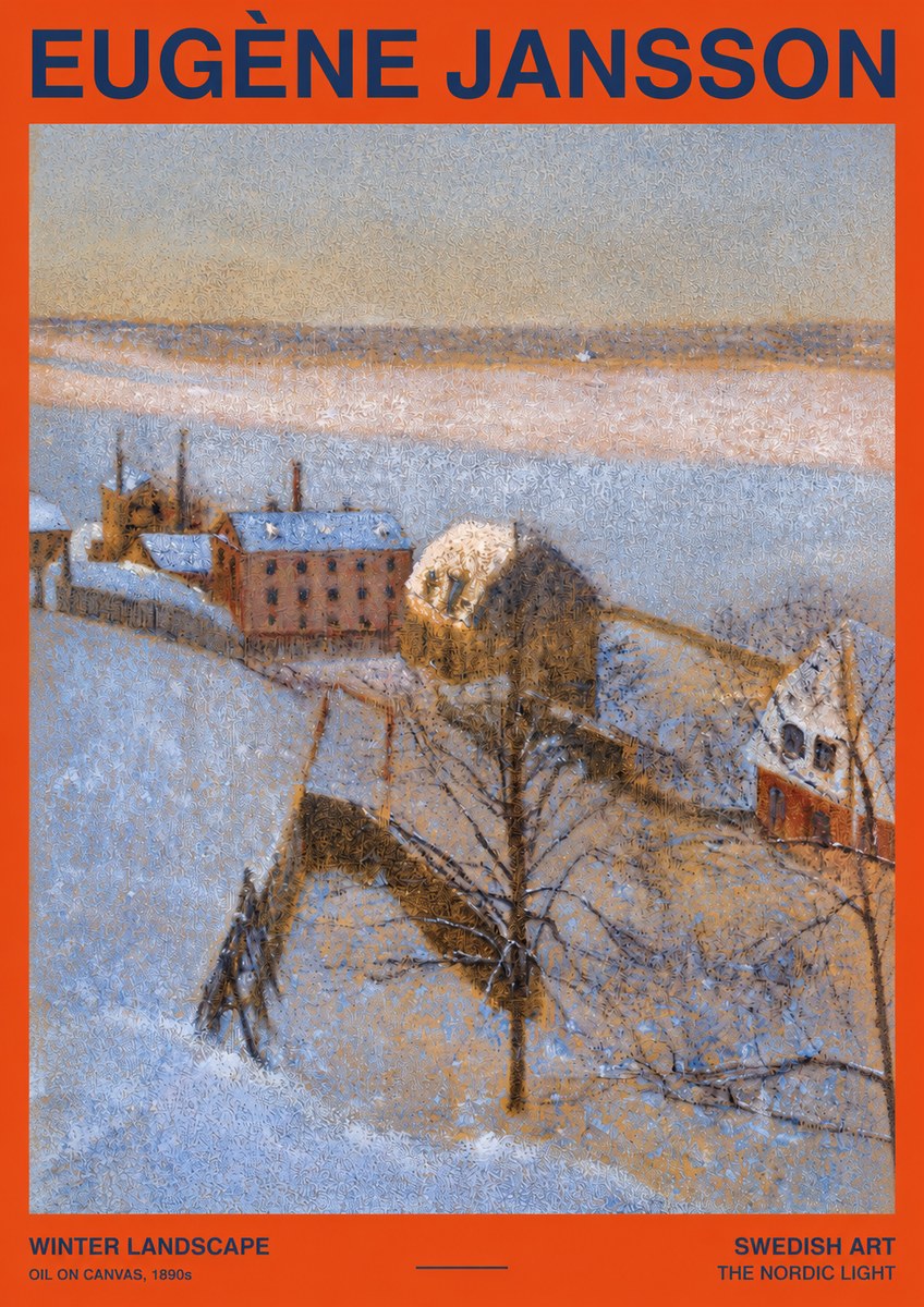 Eugène Jansson Winter Landscape No2 - Plakat