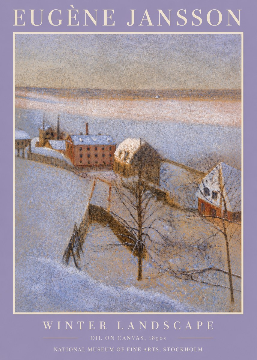 Eugène Jansson Winter Landscape No3 - Plakat